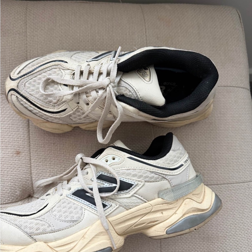 New Balance White and Black Athletic Shoes